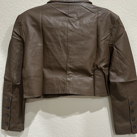 Nwt White Birch black label faux leather cropped jacket. boutique brand - Picture 4 of 6